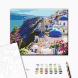 Santorini Landscape – Paint by Numbers