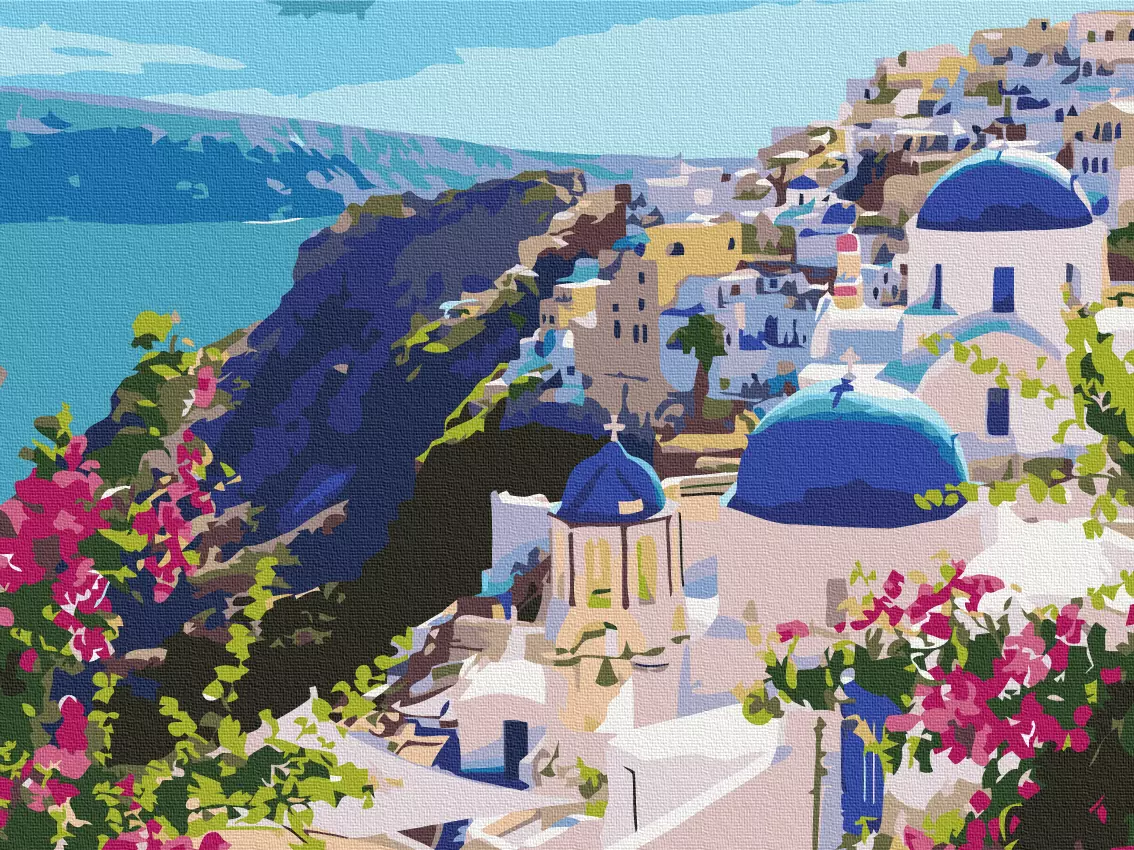 PBN Brushme Santorini LandScape