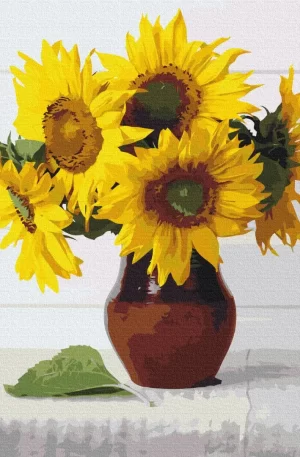 PBN Brushme Sunflowers