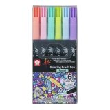 koi coloring brush 6-set pastel