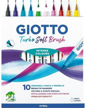 Giotto Turbo Soft Brush Tip – (10 Pens)