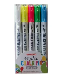 Multi Chalk Pen Set (Neon) 5 Piece- Mungyo