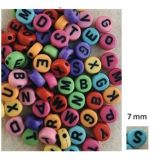 Beads ABC Flat round matt mix 7mm