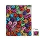 Beads smiley flat round mix 7mm