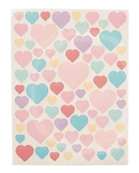 Sticker Hearts Pastel Colours – 2 Sheets – W&M