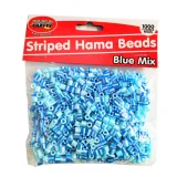 Crazy Craft Blue striped Hama Beads