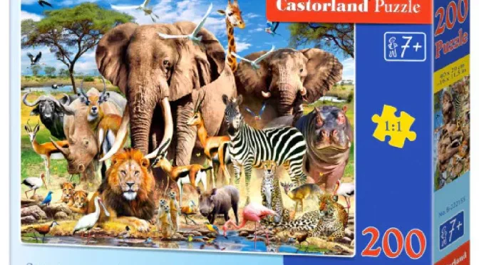 Savannah animals boxed puzzle