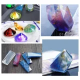 Sequin chips in resin examples