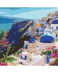 Santorini Landscape – Boxed – Paint by Numbers