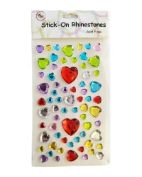 Rhinestones Hearts Large Mixed Colours & Sizes