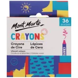 Wax Crayons 36pce Mont Marte