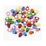 Wooden ladybird small pack of 10