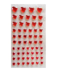 Rhinestones Hearts Assorted Sizes – Red