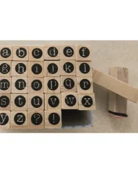 Mini Wooden Alphabet Stamp set – Lower Case