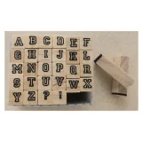 Mini wooden alphabet stamp set - Upper Case