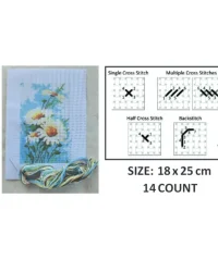 White Daisy Cross Stitch Kit – W&M