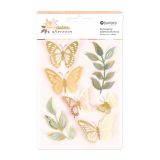 Golden Afternoon butterfly Embellishments - Rosie's Studio