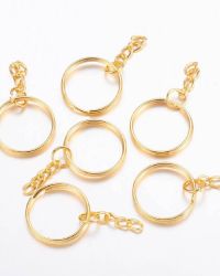 Keychain Ring Clasps – Gold 25mm