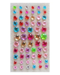 Rhinestones Faceted Round Assorted Sizes & Colours