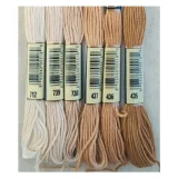 Tan shades of embroidery thread