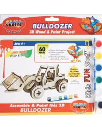 Wooden 3D Bulldozer – Crazy Crafts