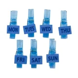 Plastic pegs - weekdays x7