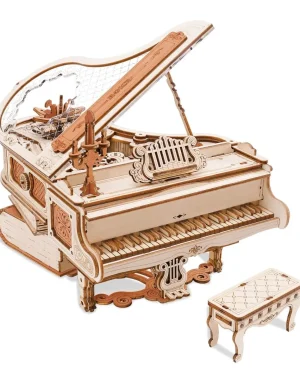 Robotime Wooden 3D Puzzle – Mechanical Magic Piano Music Box