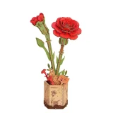 Robotime Red Carnation 3D Wooden Puzzle