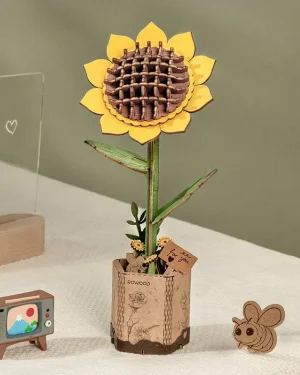 Robotime 3D Wooden Puzzle – Sunflower