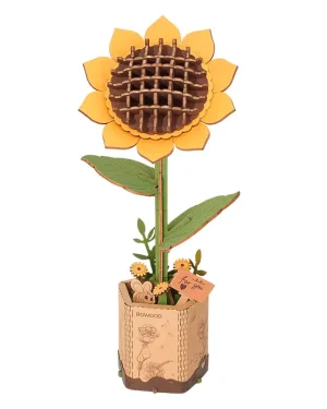 Robotime 3D Wooden Puzzle – Sunflower