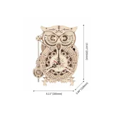 Robotime 3D Wooden Puzzle - Mechanical Owl Clock