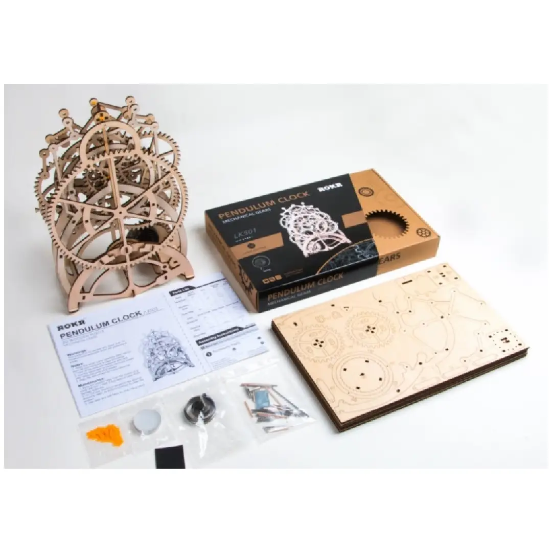 Robotime 3D Wooden Puzzle - Mechanical Pendulum Clock
