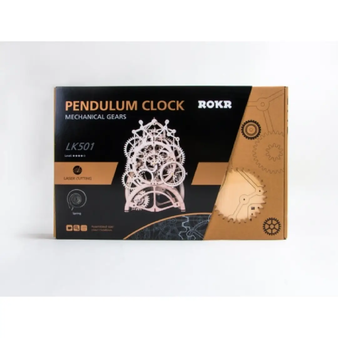 Robotime 3D Wooden Puzzle - Mechanical Pendulum Clock