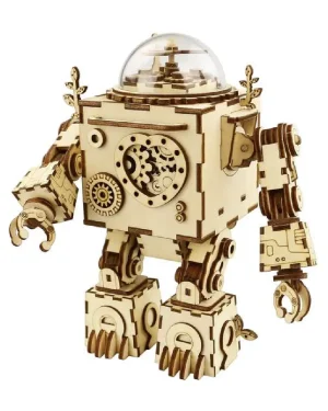 Robotime 3D Wooden Puzzle – Mechanical Steampunk Music Box