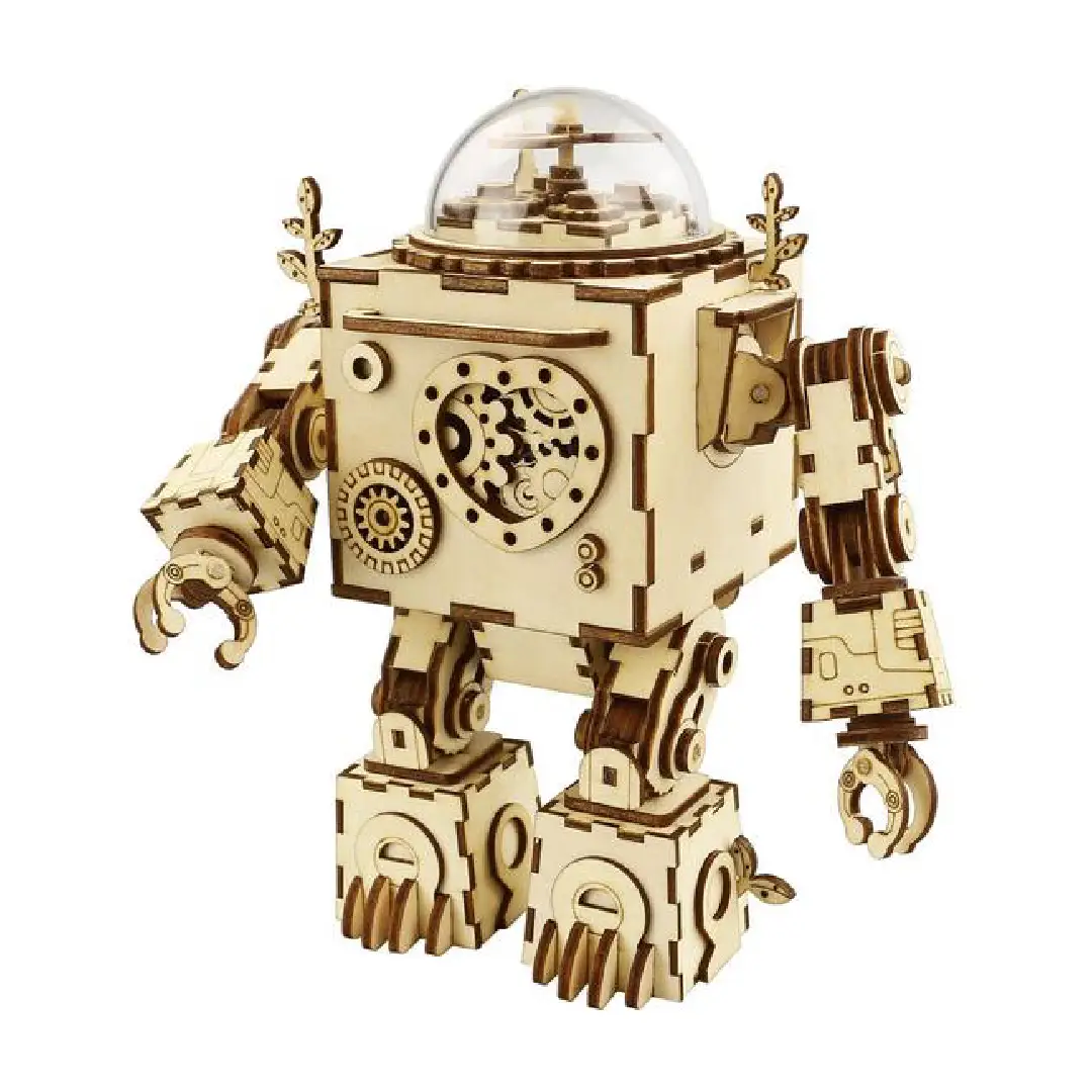 Robotime 3D Wooden Puzzle - Mechanical Steampunk Music Box