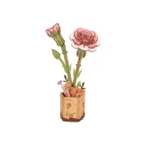 Robotime 3D Wooden Puzzle - Pink Carnation