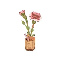 Robotime 3D Wooden Puzzle – Pink Carnation