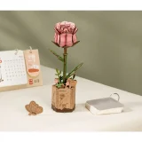 Robotime 3D Wooden Puzzle - Pink Rose
