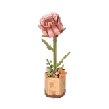 Robotime 3D Wooden Puzzle - Pink Rose