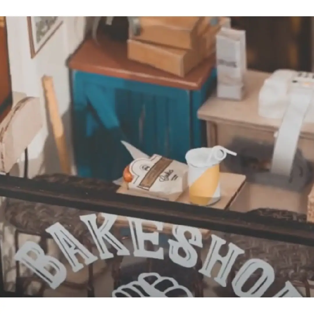 Robotime DIY Dollhouse - Nancy's Bake Shop Video