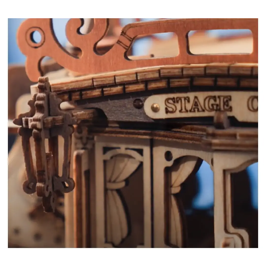 Robotime Wooden 3D Puzzle - Mechanical Stage Coach Music Box