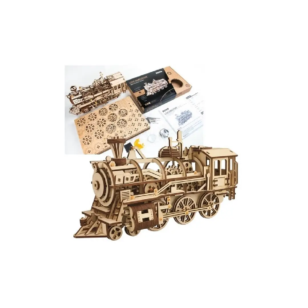 Robotime Mechanical 3D Locomotive Puzzle with Gears