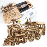 Mechanical 3D Locomotive Puzzle with Gears-2