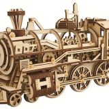 Mechanical 3D Locomotive Puzzle with Gears
