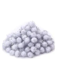 10mm Pom Poms – Glitter White