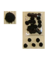 15mm Pom Poms – Black