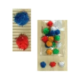 15mm Pom Poms - Glitter Mix