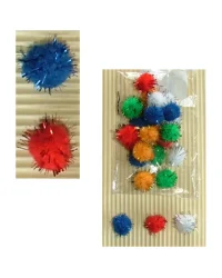 15mm Pom Poms – Glitter Mix