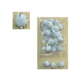 15mm Pom Poms - Glitter White
