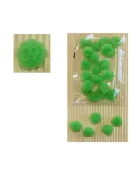 15mm Pom Poms – Green